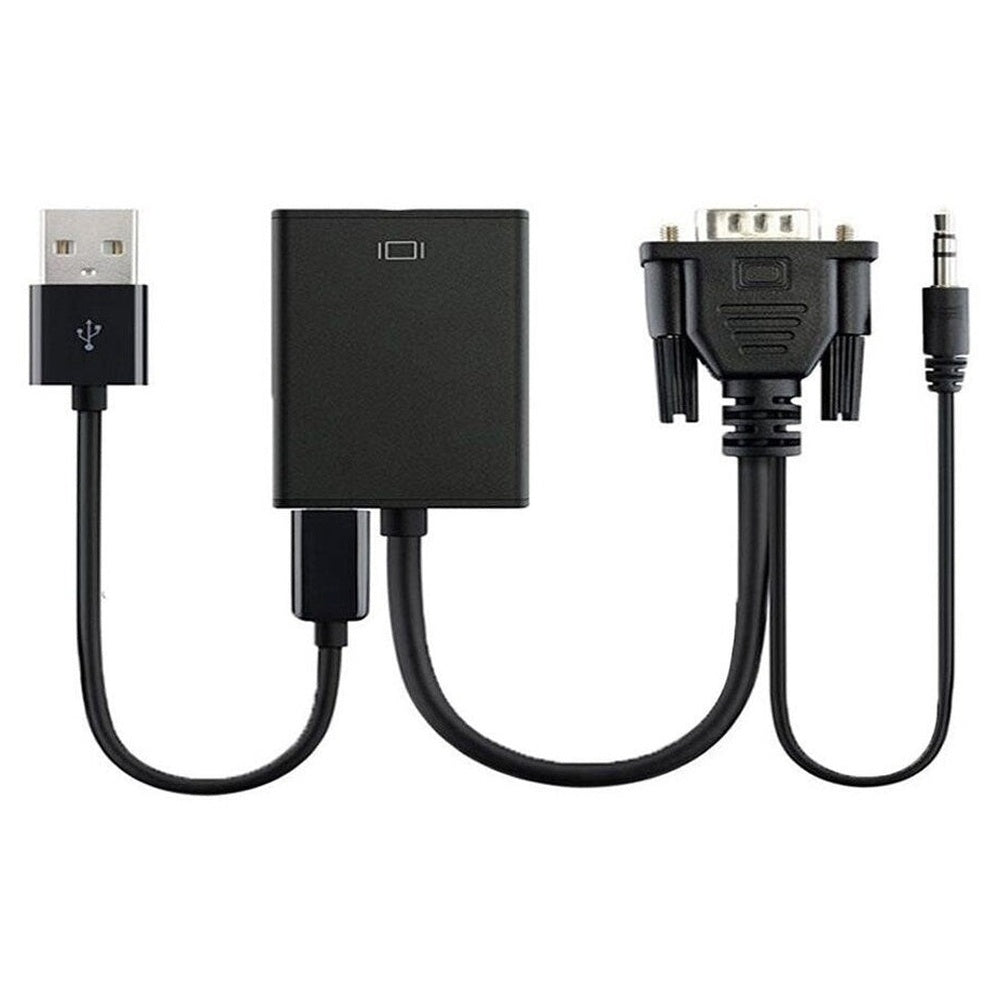 VGA to HDMI adapter in use with monitor