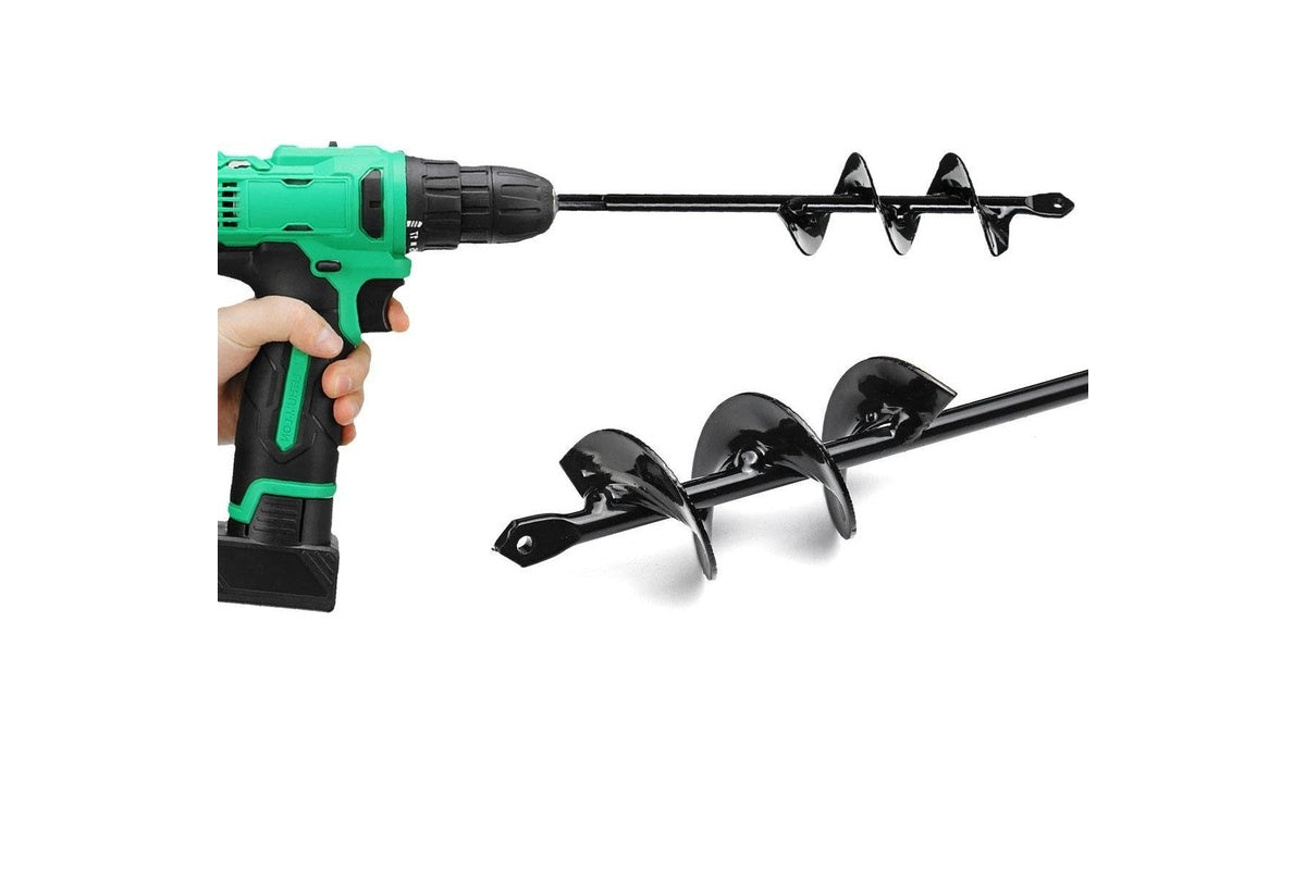 Side view of garden auger drill bit