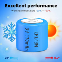 Thumbnail for 8PCS CR1/3N Lithium Battery 2L76, K58L, DL1/3N, 5018LC, CR11108, CR1/3N, CR13N