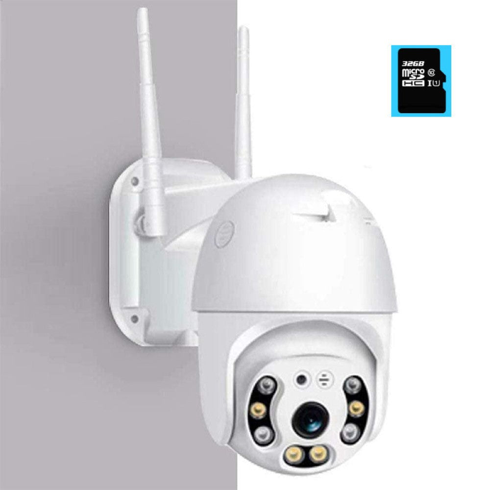 Wireless security camera with 32GB micro SD card included