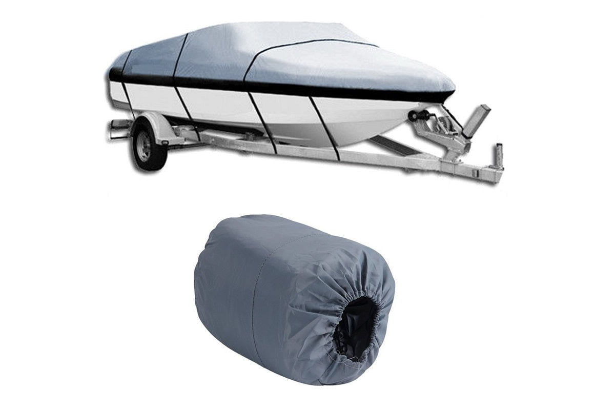 Boat cover protecting boat from dust and sun