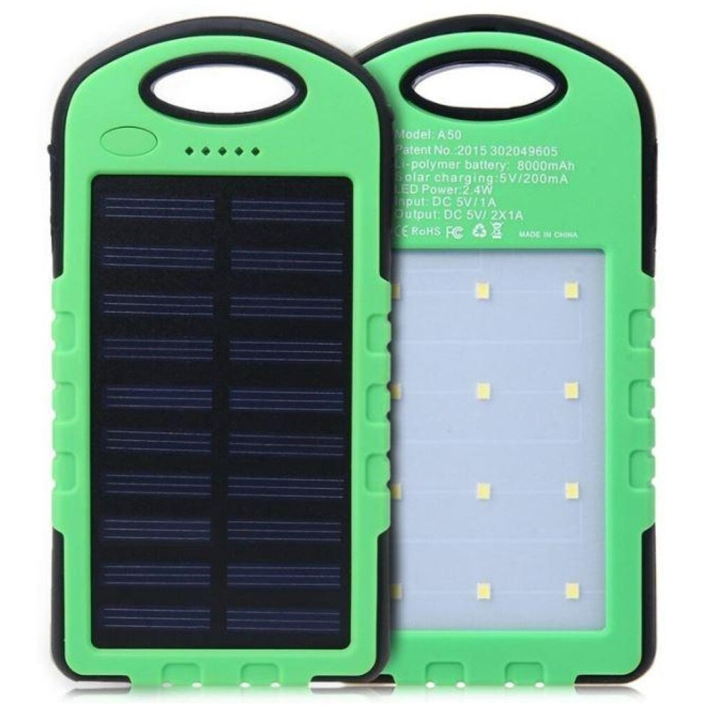 Close-up of solar panel on power bank