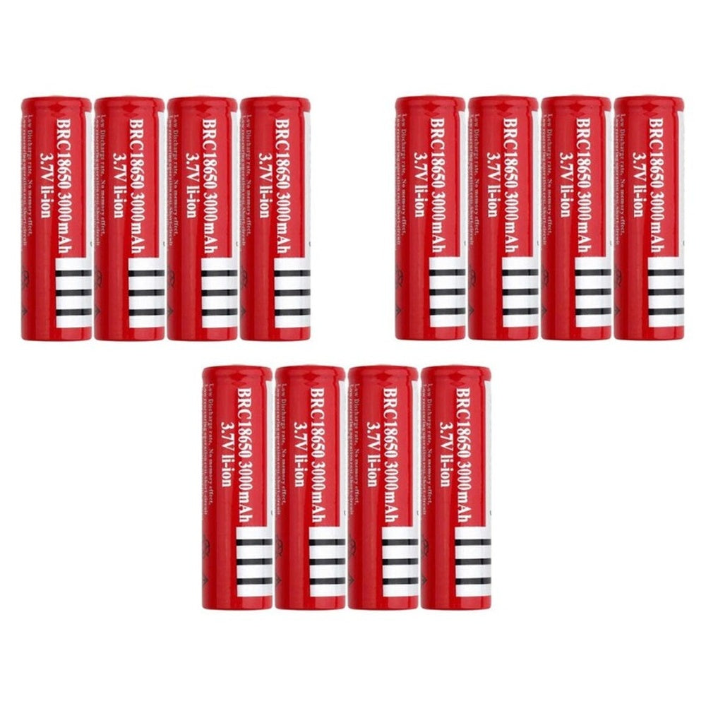 18650 Rechargeable Battery - 12PCS