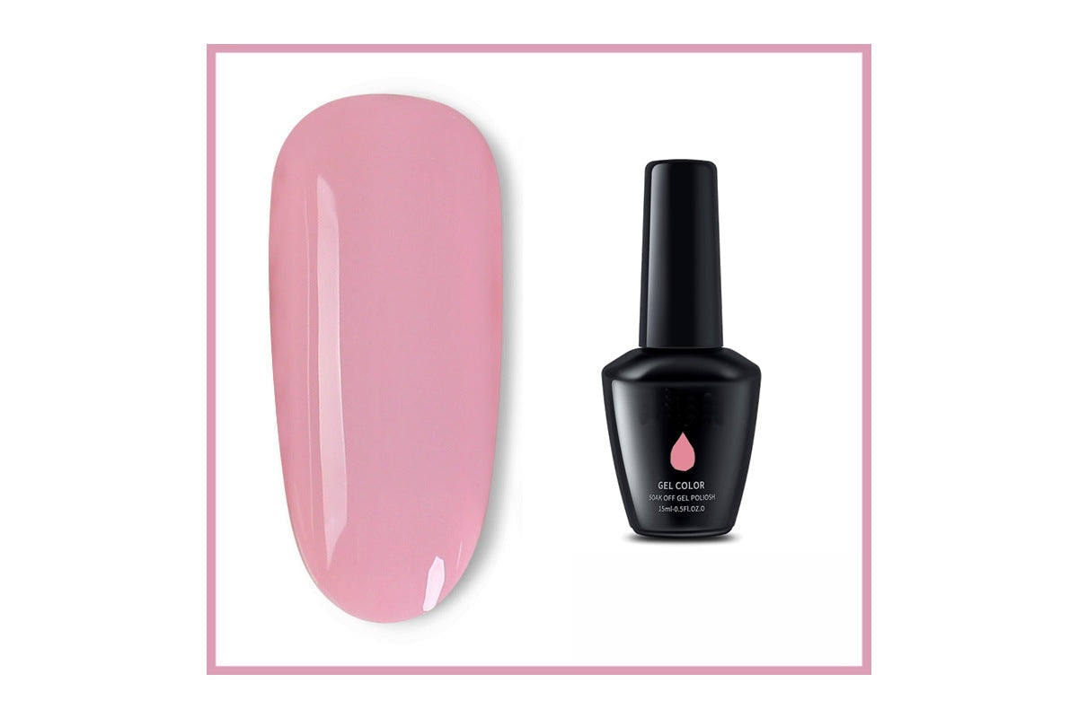 Gel nail polish bottle with label and cap