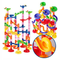 Thumbnail for Marble run track toys colourful pieces assembled