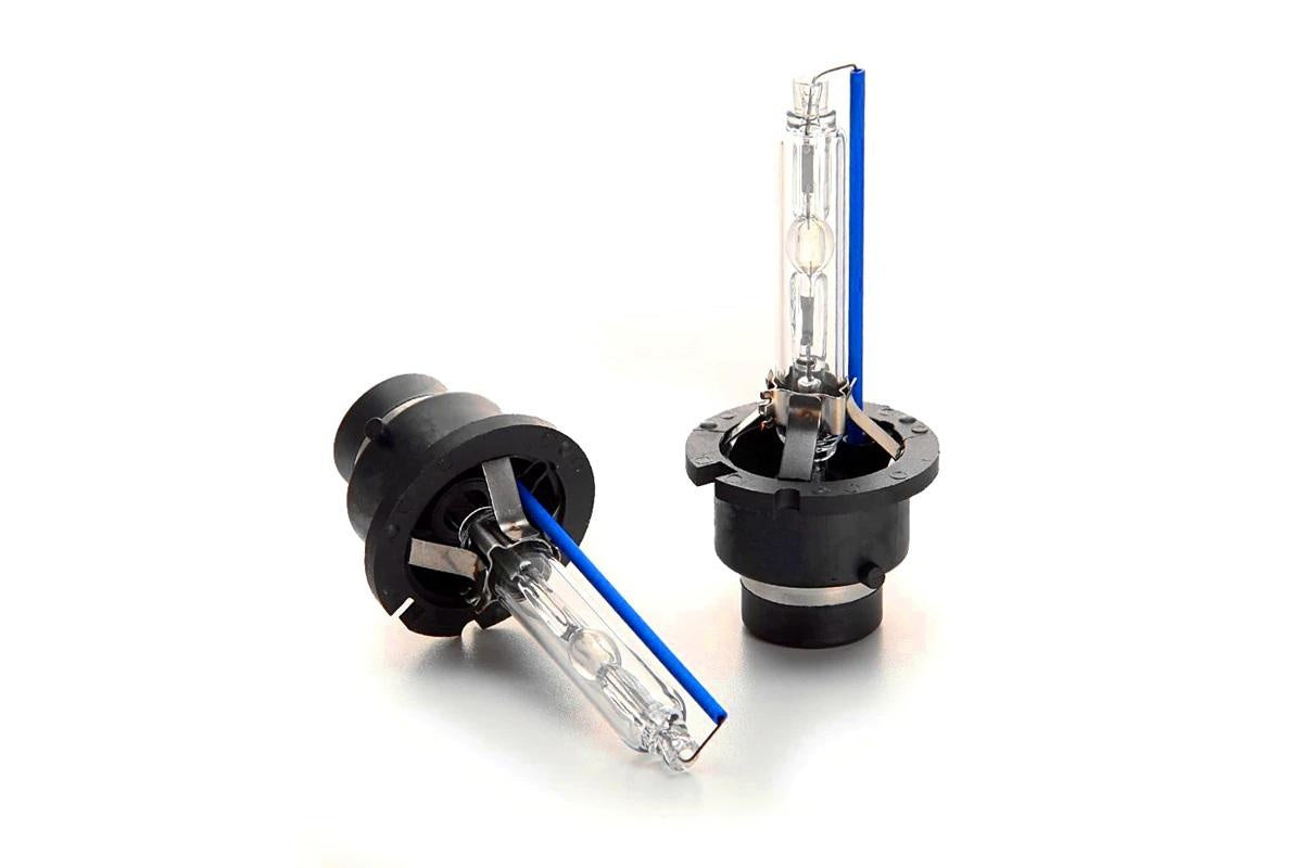 Xenon HID bulb filament detail inside quartz glass