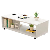 Thumbnail for Coffee table with multi-level storage space