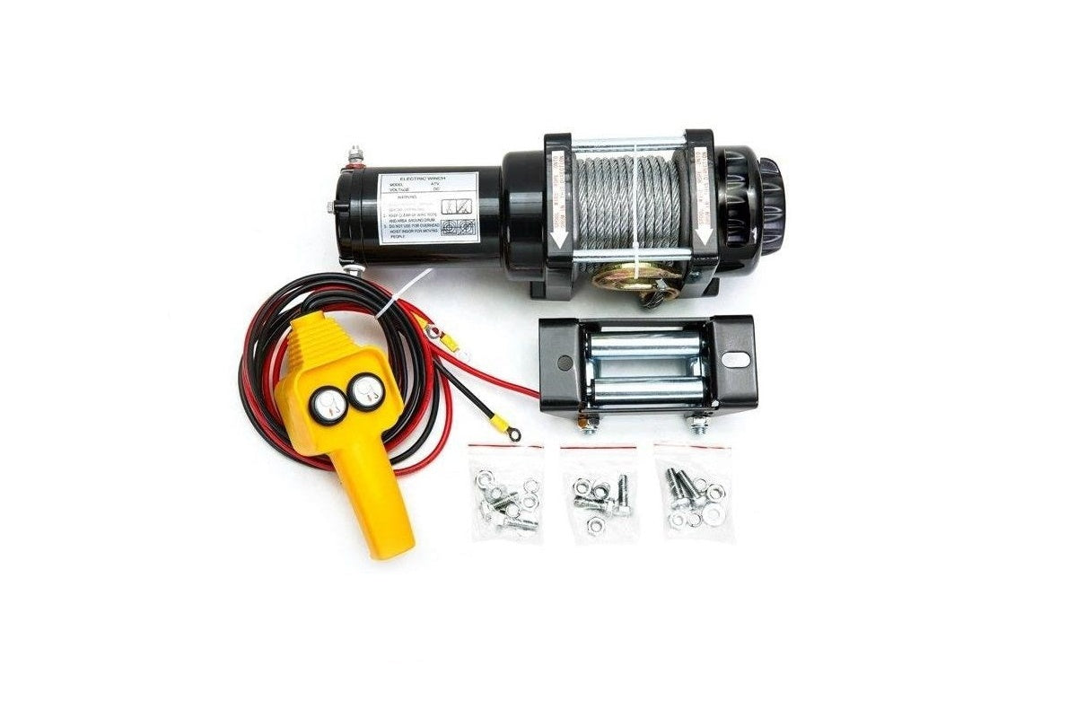 Close-up of winch control remote