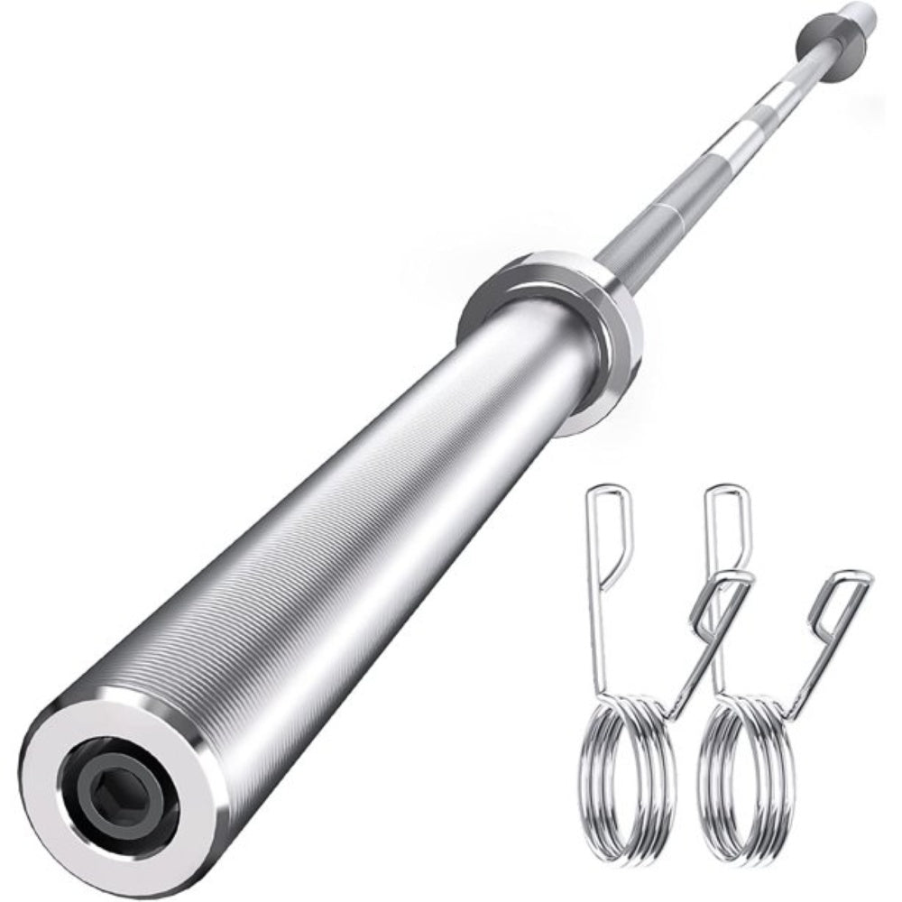 Barbell bar with medium depth grip texture