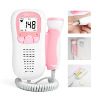 Thumbnail for Fetal doppler ultrasound baby heartbeat detector pink handheld