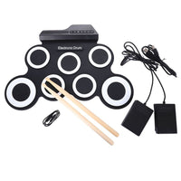 Thumbnail for Electronic roll up drum kit black and white colour top view