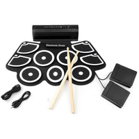 Thumbnail for Electronic roll up drum kit with user manual and accessories