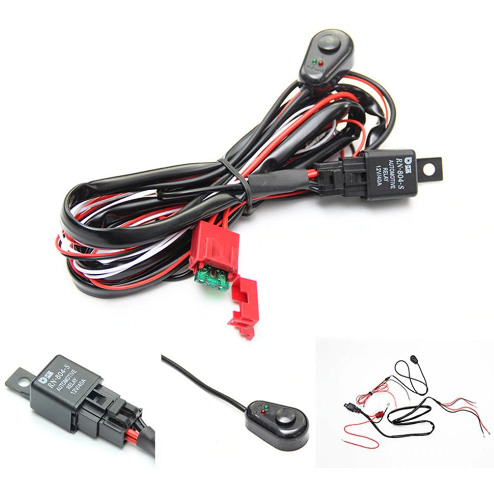 Harness connected to 12V battery terminals