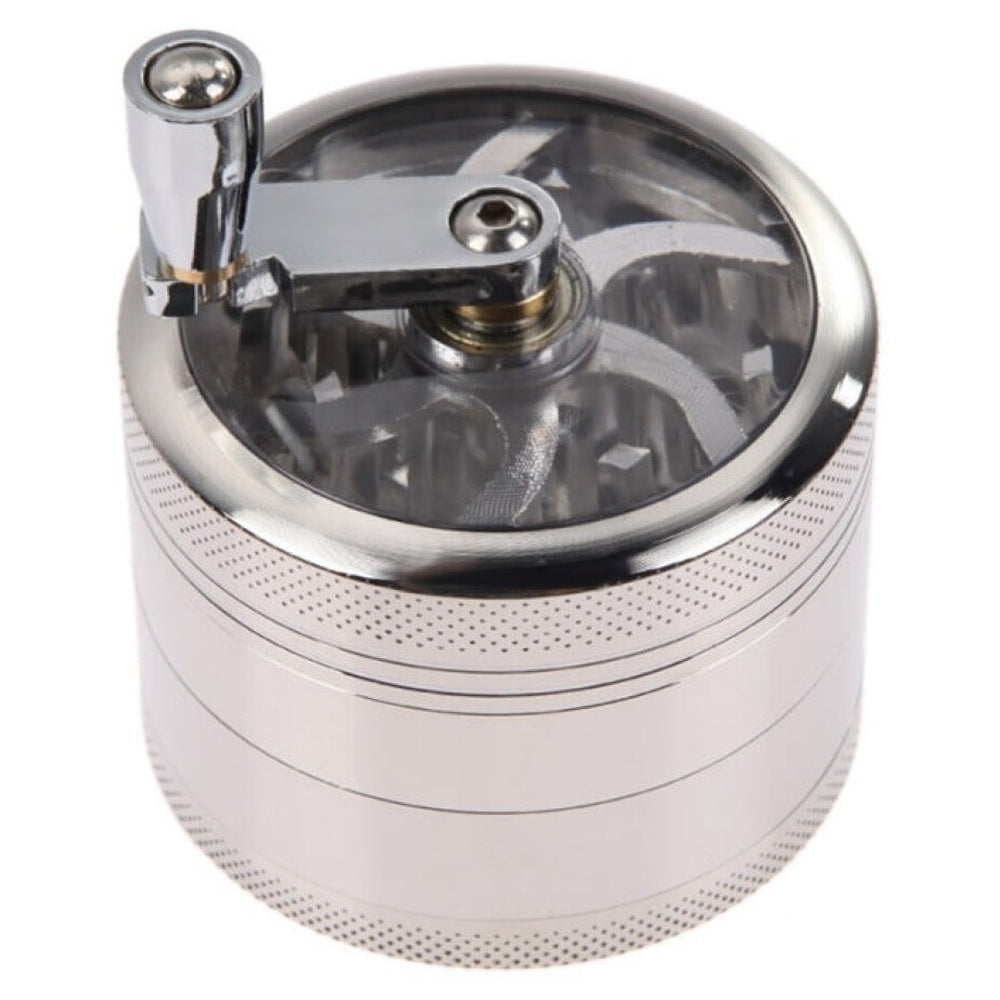 Herb grinder showing easy twist sections