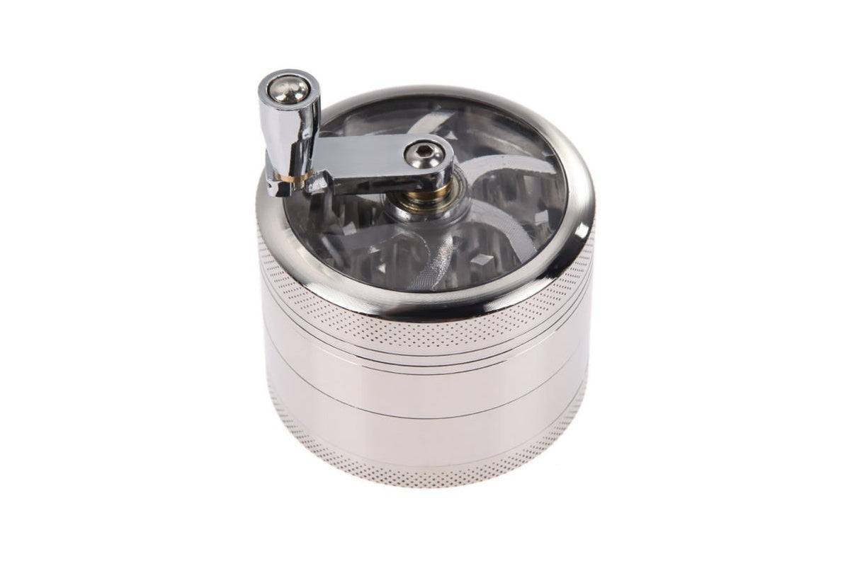 Herb grinder grinding chamber close-up