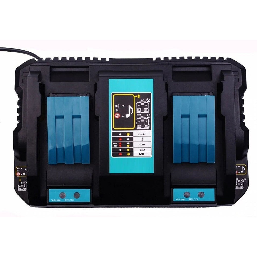 Makita charger with cooling vents on side