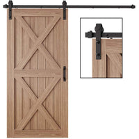 Thumbnail for Barn door hardware 15m black powder-coated steel rail
