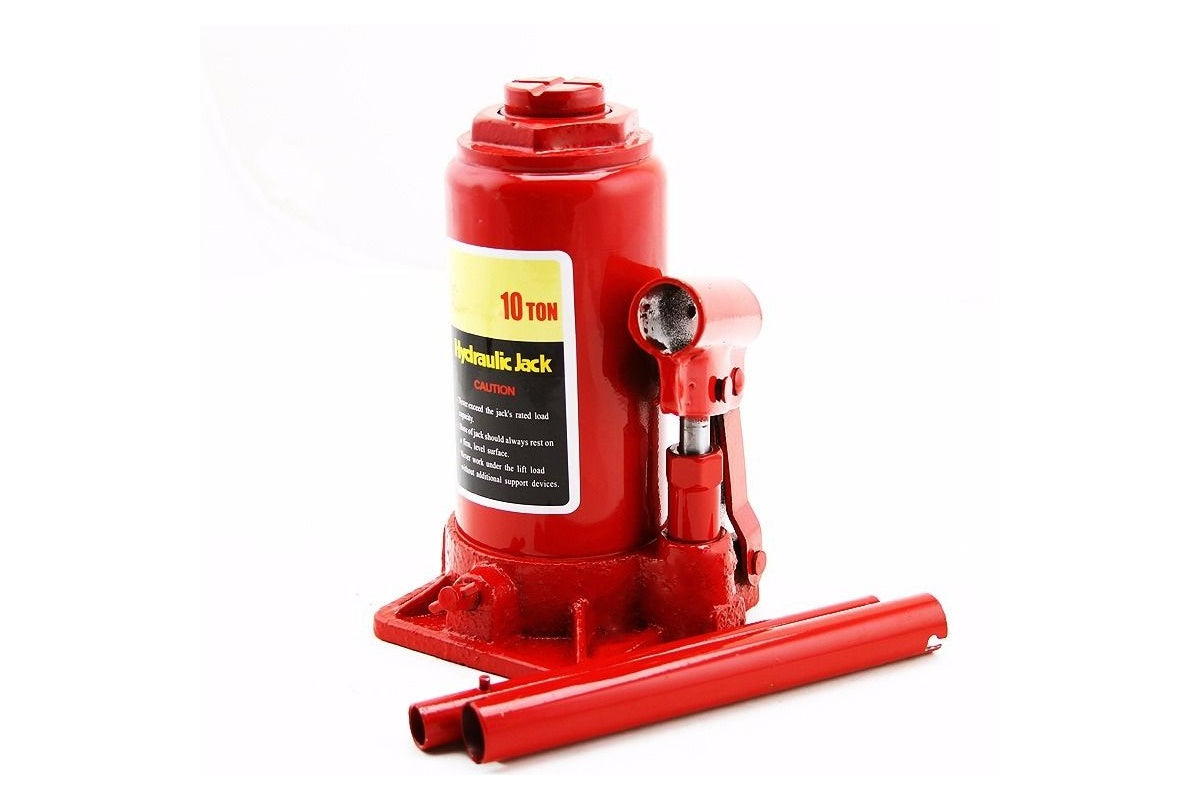 Bottle jack with safety valve visible