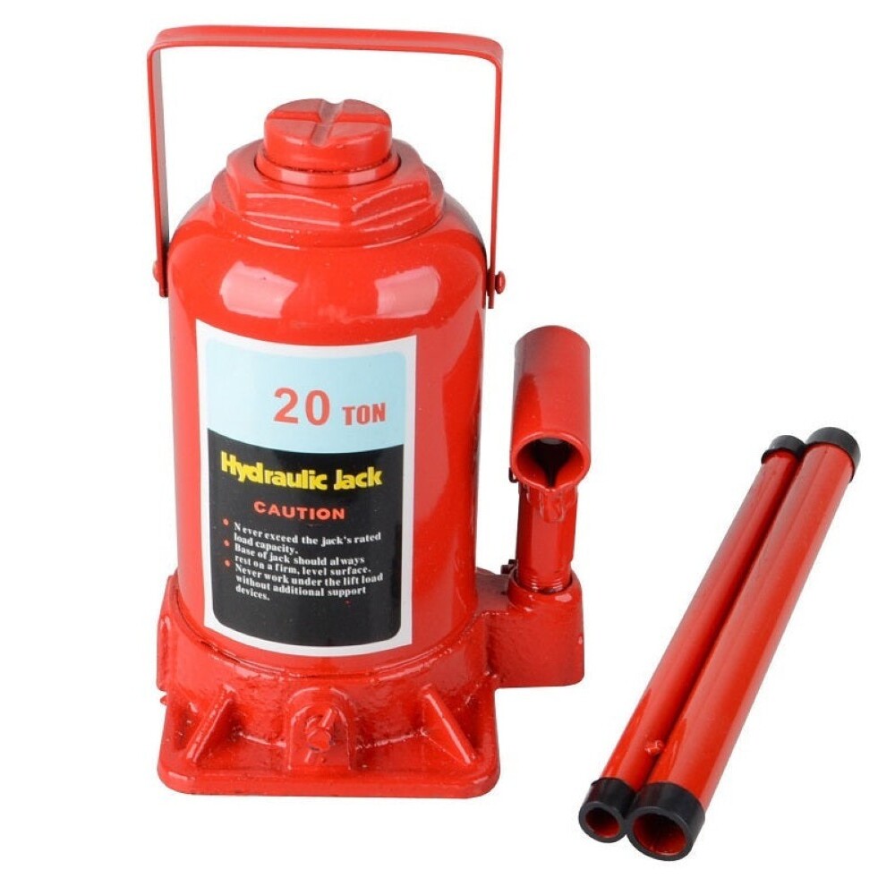 Bottle jack placed on flat stable surface