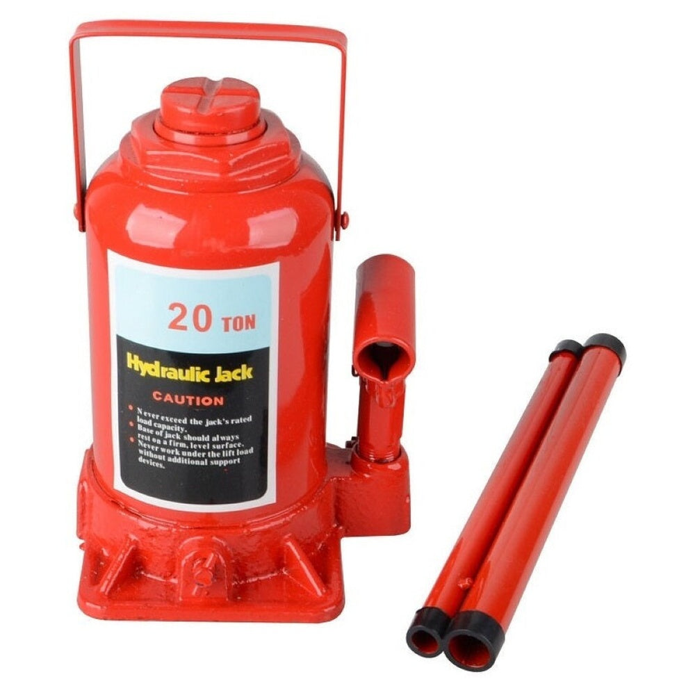 Hydraulic bottle jack with cast iron base