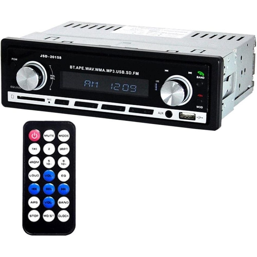 Side view of car stereo unit hardware