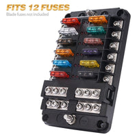 Thumbnail for 12 circuit fuse block with plastic cover