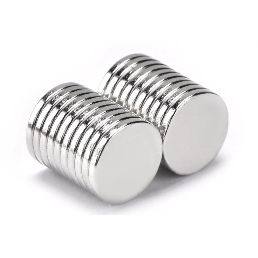 Neodymium magnets 15mm x 2mm 20 pack top view