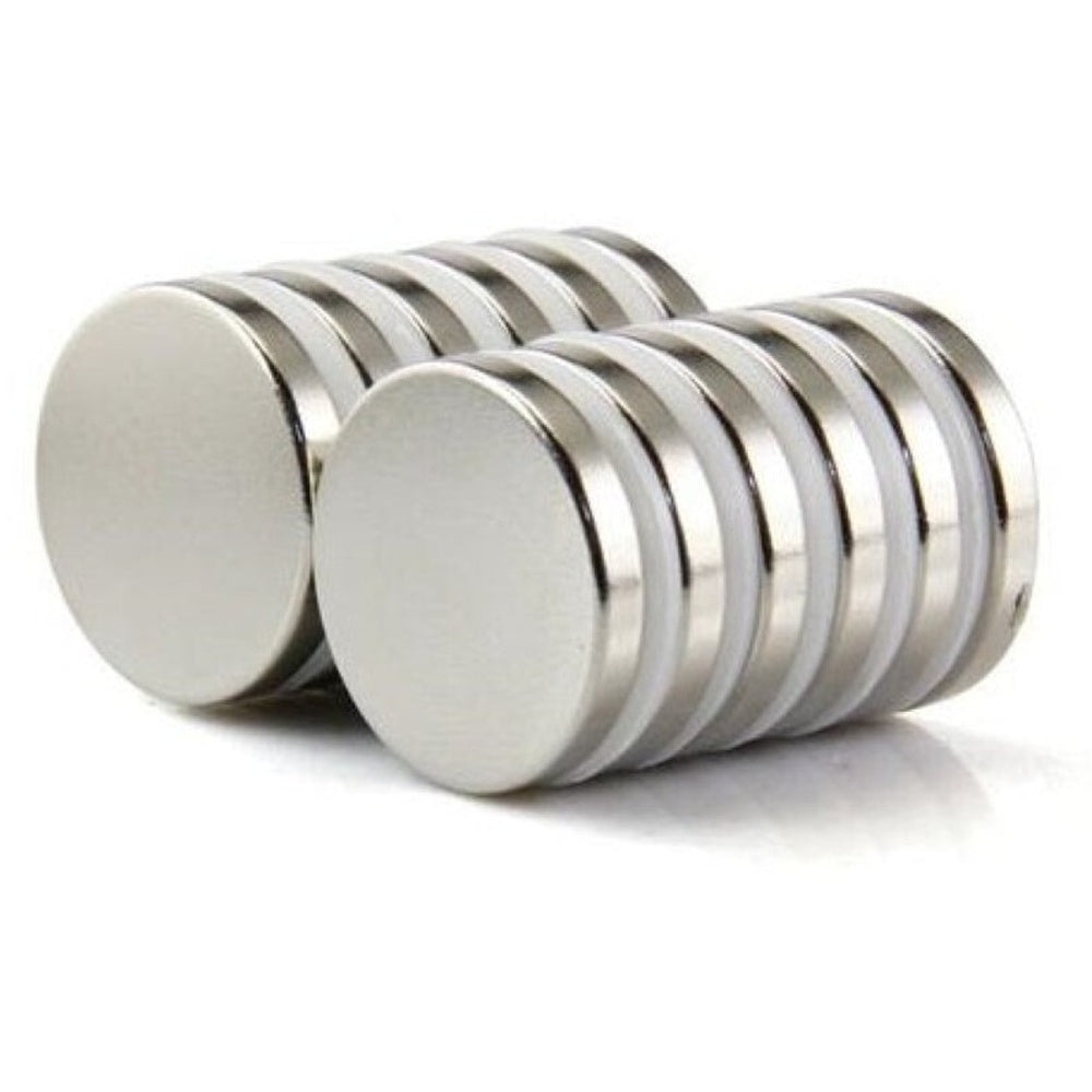 Neodymium magnets 20mm x 3mm arranged in rows