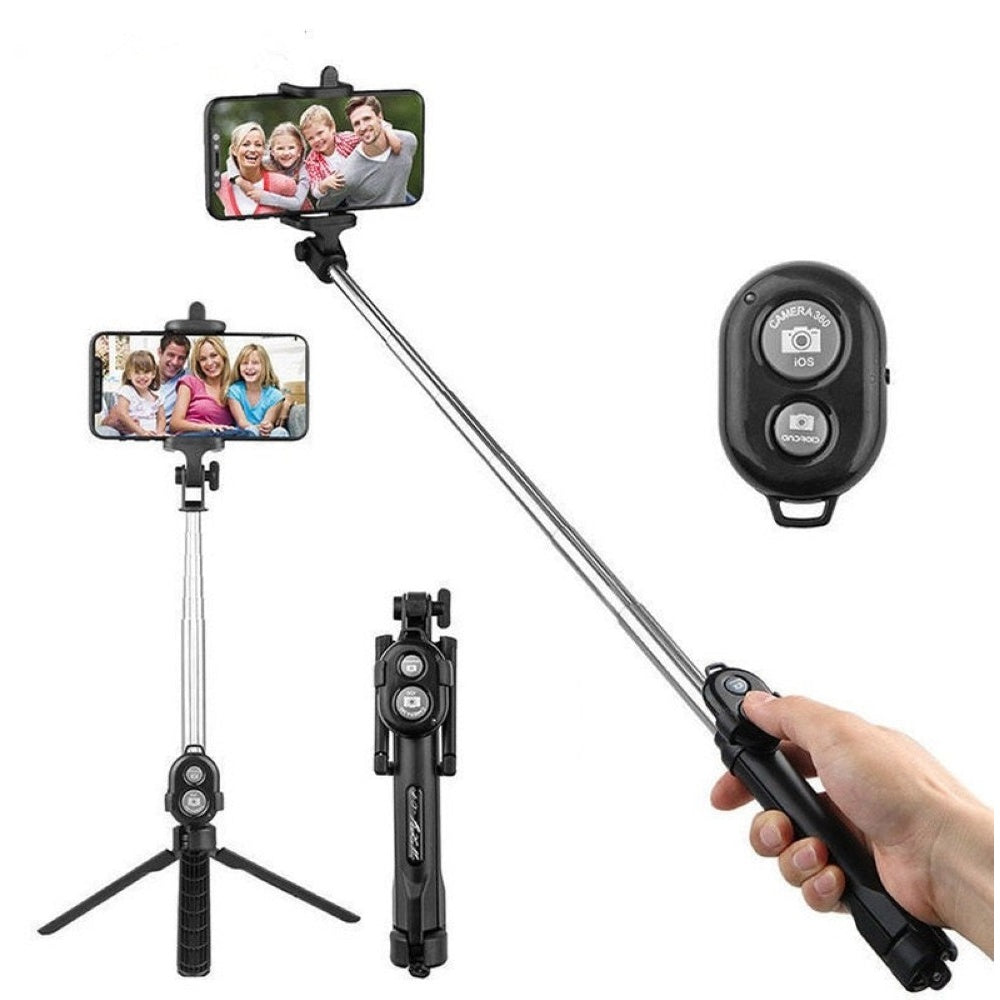 Foldable selfie stick Bluetooth remote control with 10m range