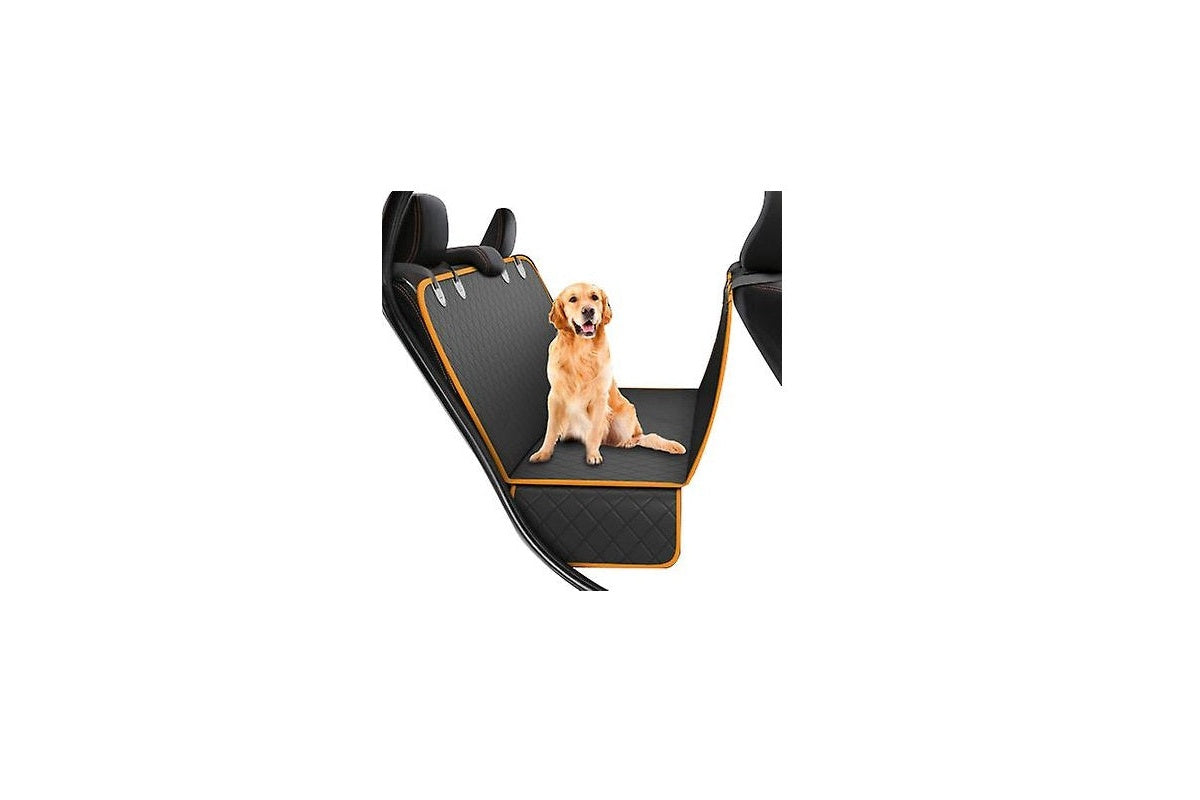 Back seat cover hammock installed in a car rear seat