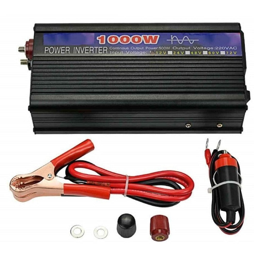 Pure sine wave inverter 1000W 12V lightweight design held in hand