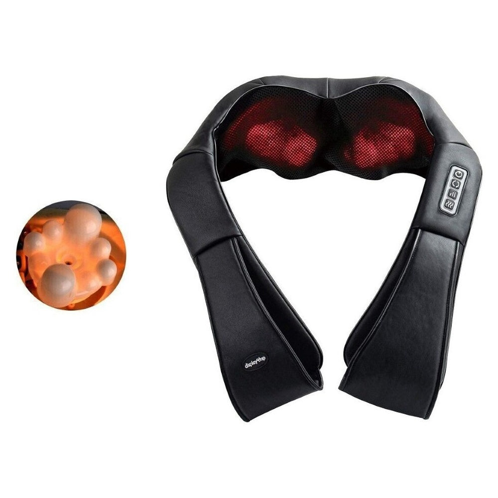 Shiatsu neck massager showing control panel buttons