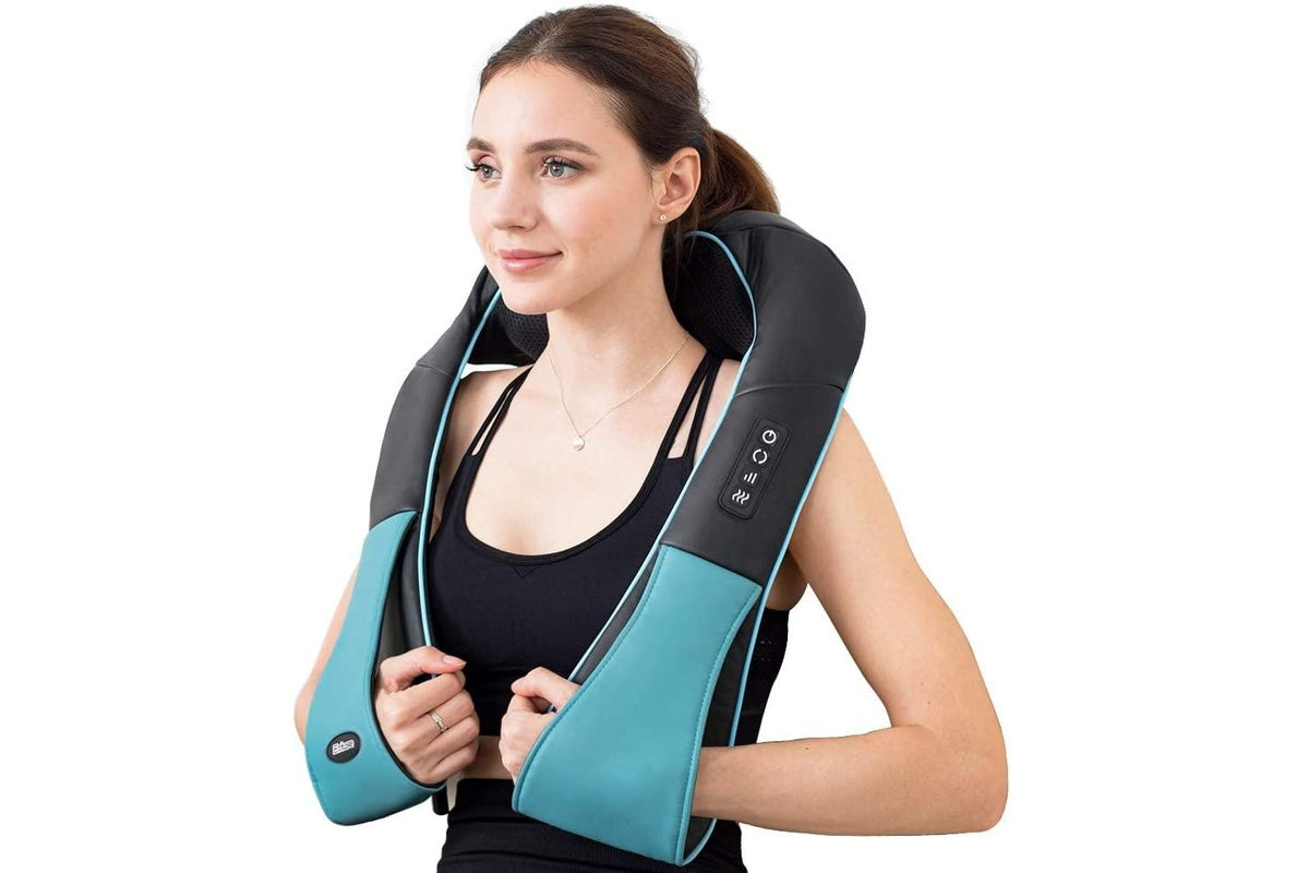 Close-up of kneading nodes on neck massager