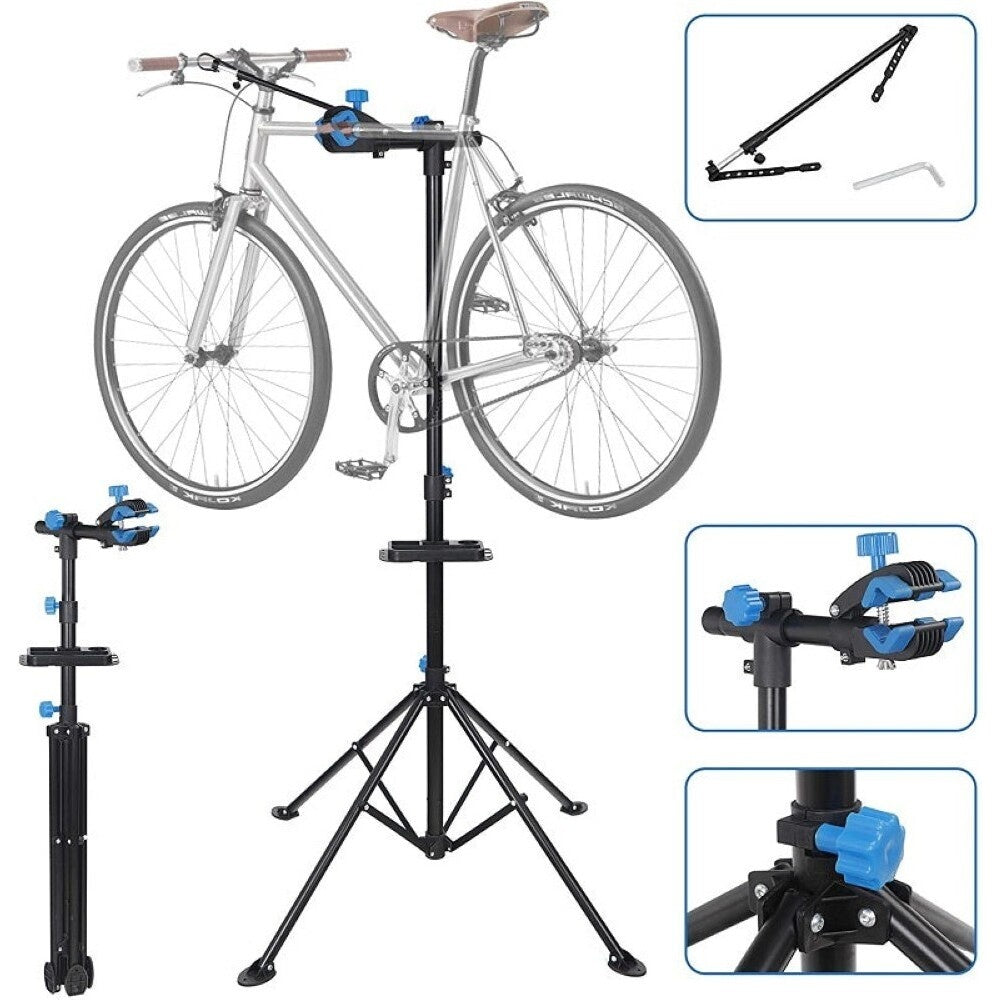 Bike repair stand in use for bike maintenance