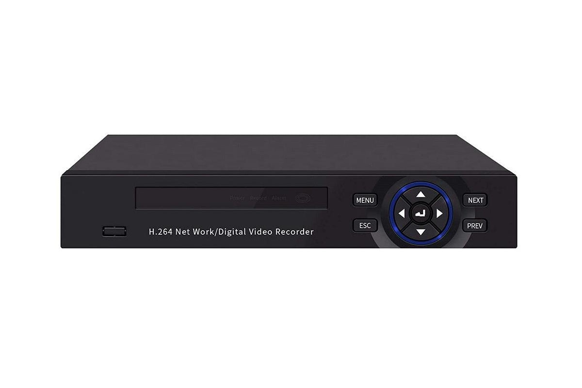 Close-up of HDMI and VGA outputs on DVR