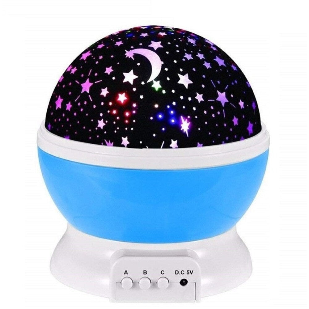 Night light projector blue plastic shade with LED bulbs