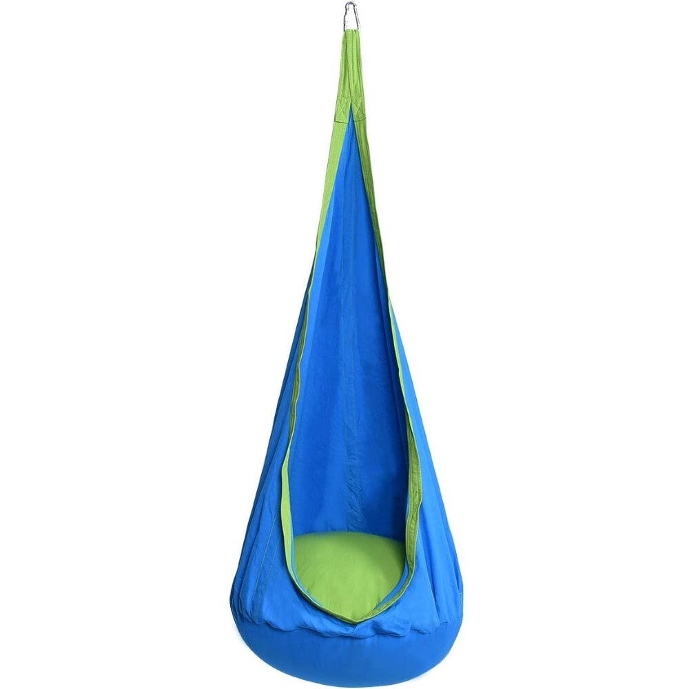 Close-up of soft nylon fabric on kids swing chair