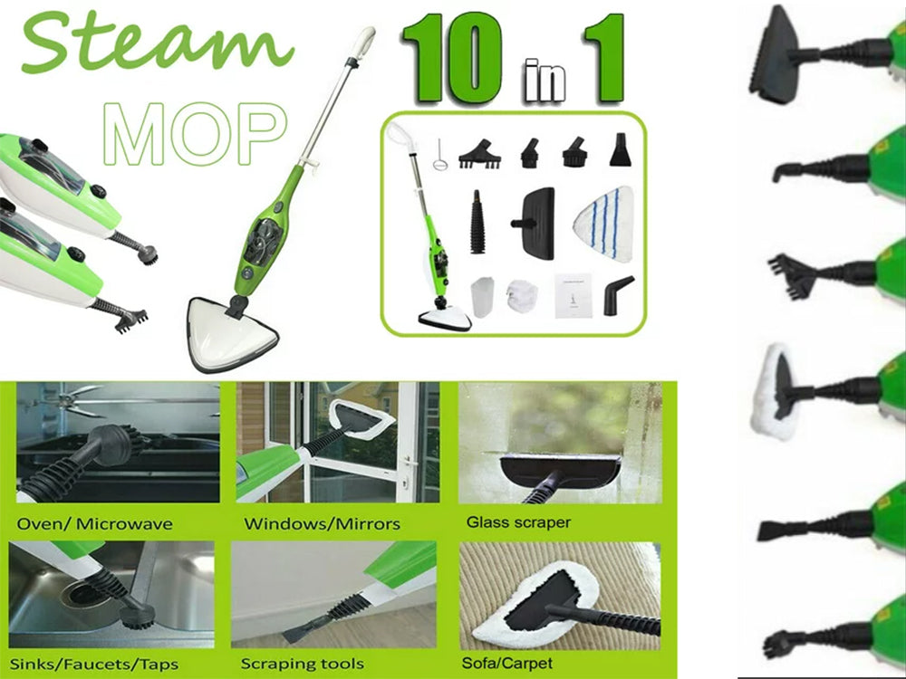 Steam mop with duster and slim nozzle