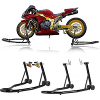 Thumbnail for Rear stand supporting motorbike swingarm
