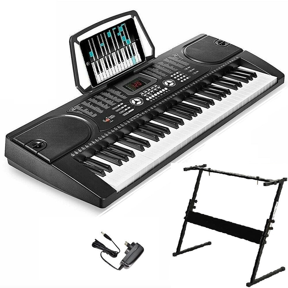 Electronic keyboard piano in home music room