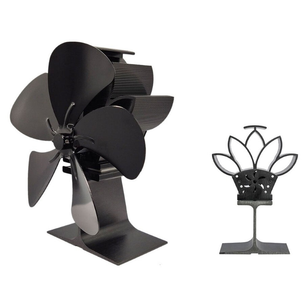 Stove fan with heat powered motor