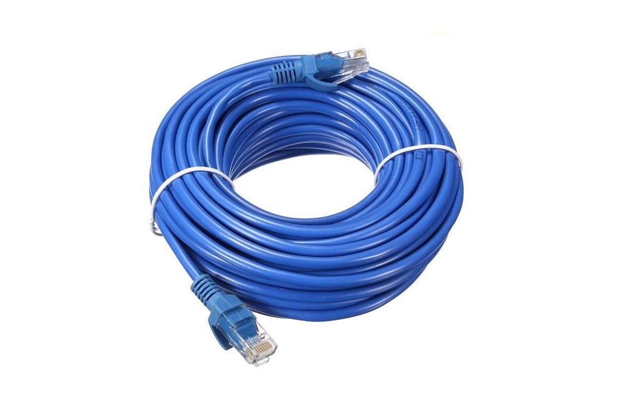 Ethernet cable plugged into laptop RJ45 port