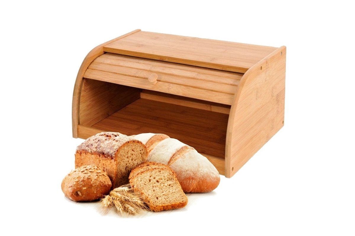 Bamboo bread bin corner detail and edges