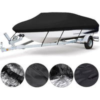 Thumbnail for Black boat cover 600D Oxford cloth for 14-16ft boat