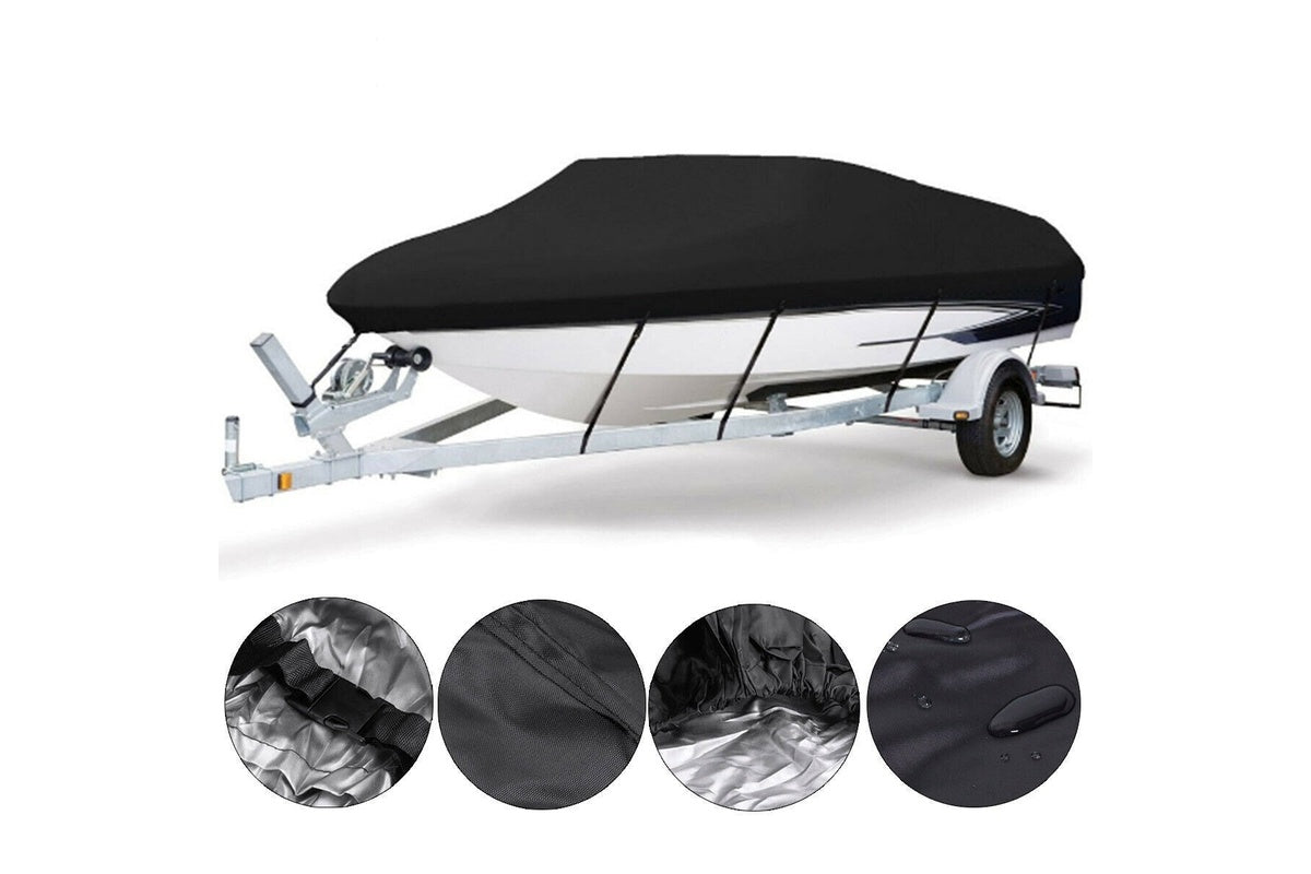 Close-up of waterproof fabric on boat cover