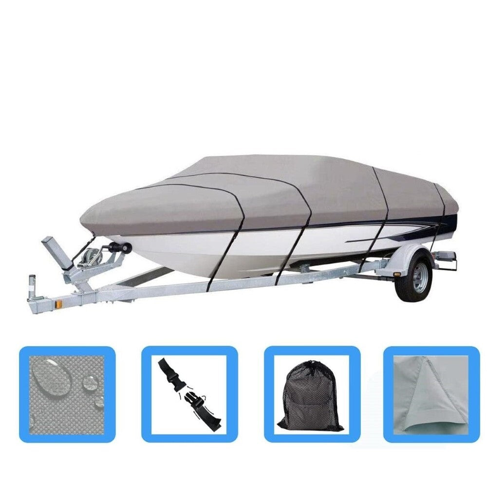 Boat cover with quick release buckles and straps