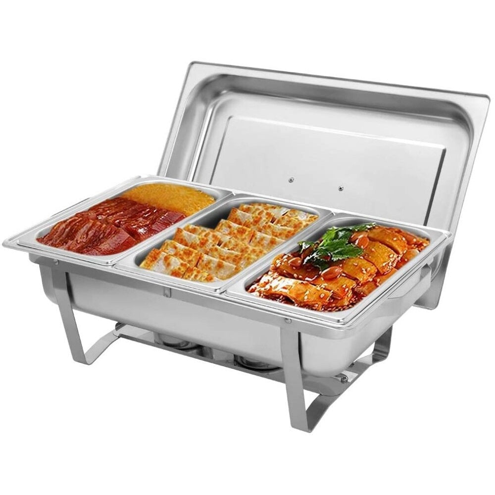 Chafing dish with stainless steel finish