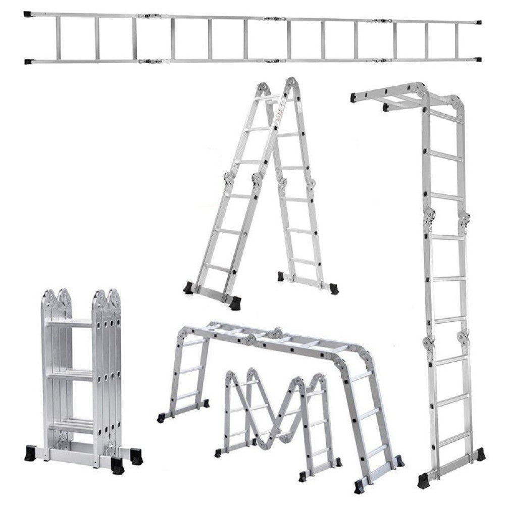 Ladder in stairwell scaffold position