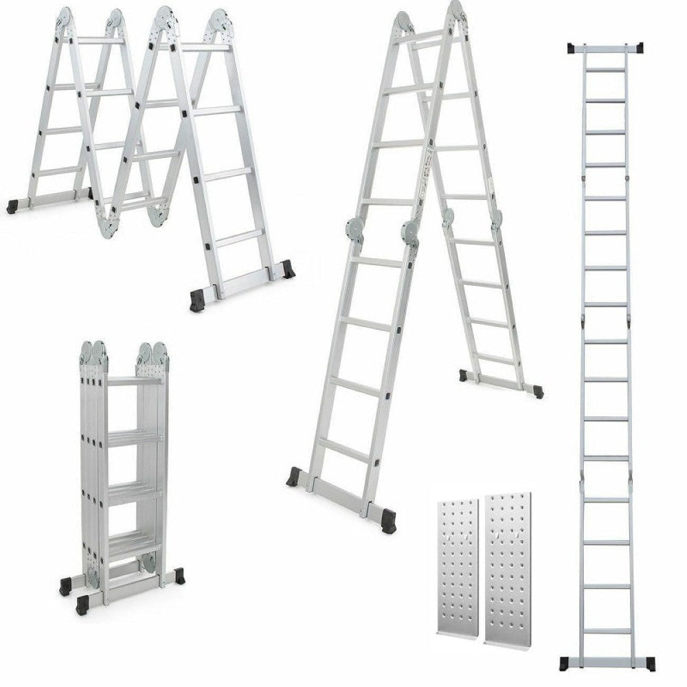 Extension ladder multifunction 47m aluminium foldable extended