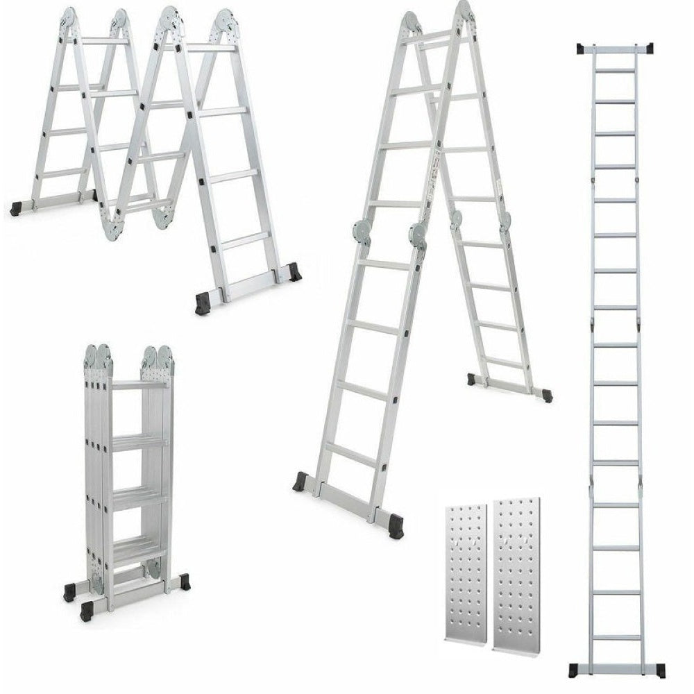 Extension ladder multifunction 47m versatile multi-position setup